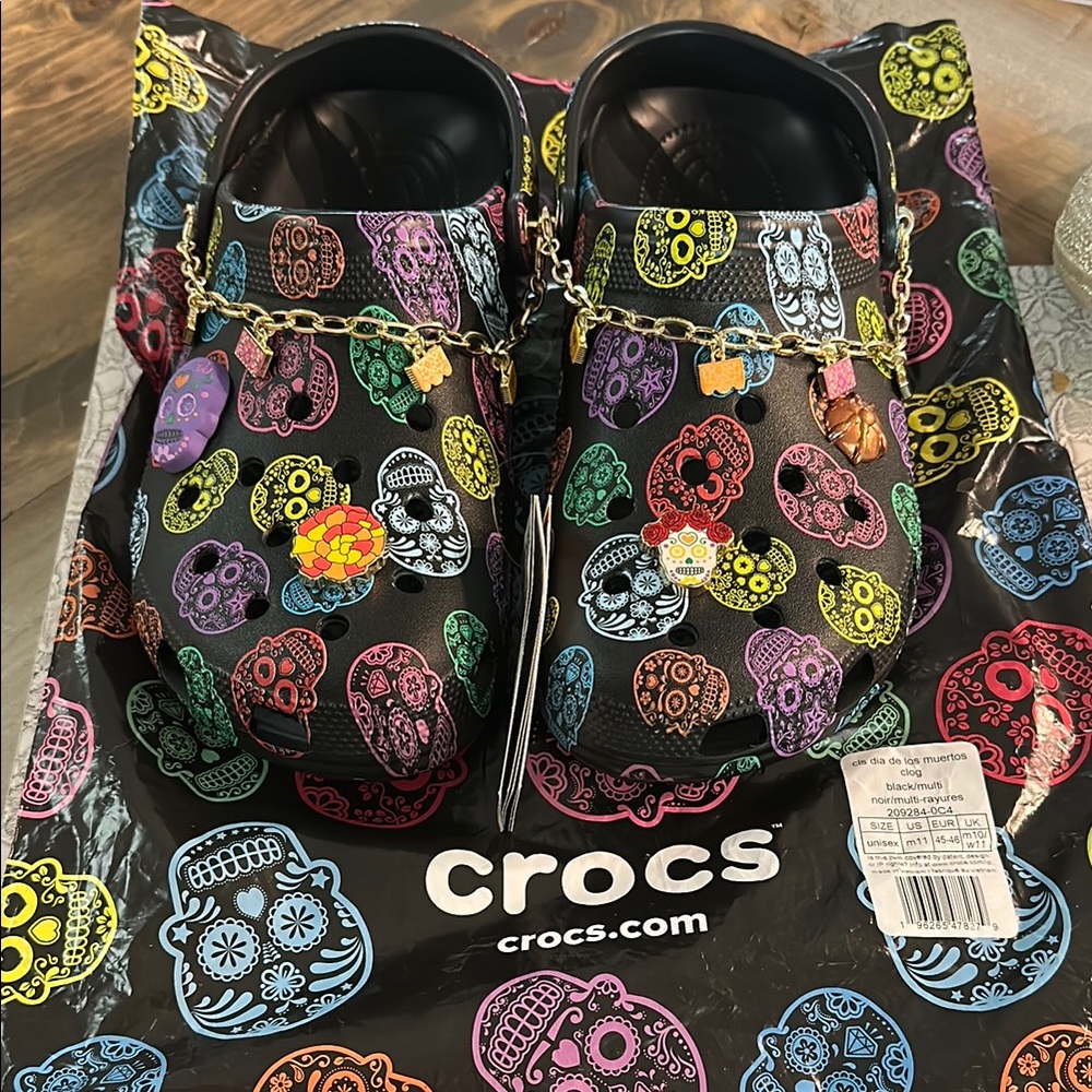 Dia de Los Muertos Clog Crocs